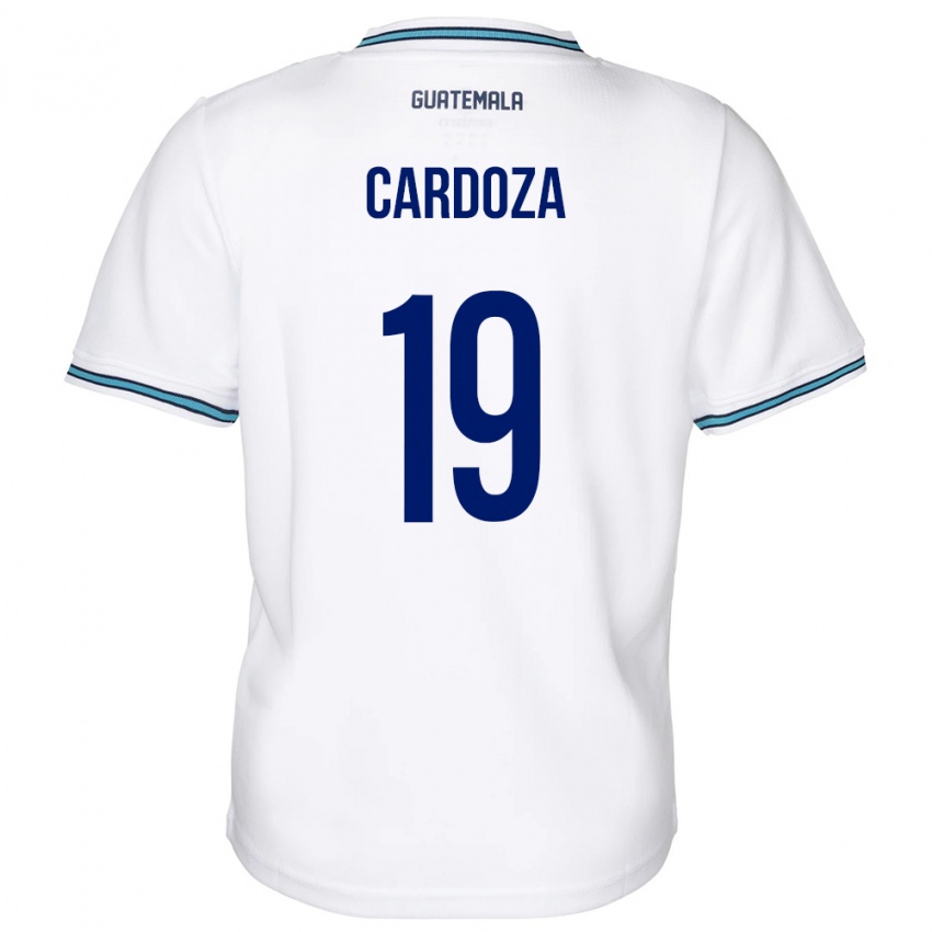 Kinder Guatemala Elmer Cardoza #19 Weiß Heimtrikot Trikot 24-26 T-Shirt