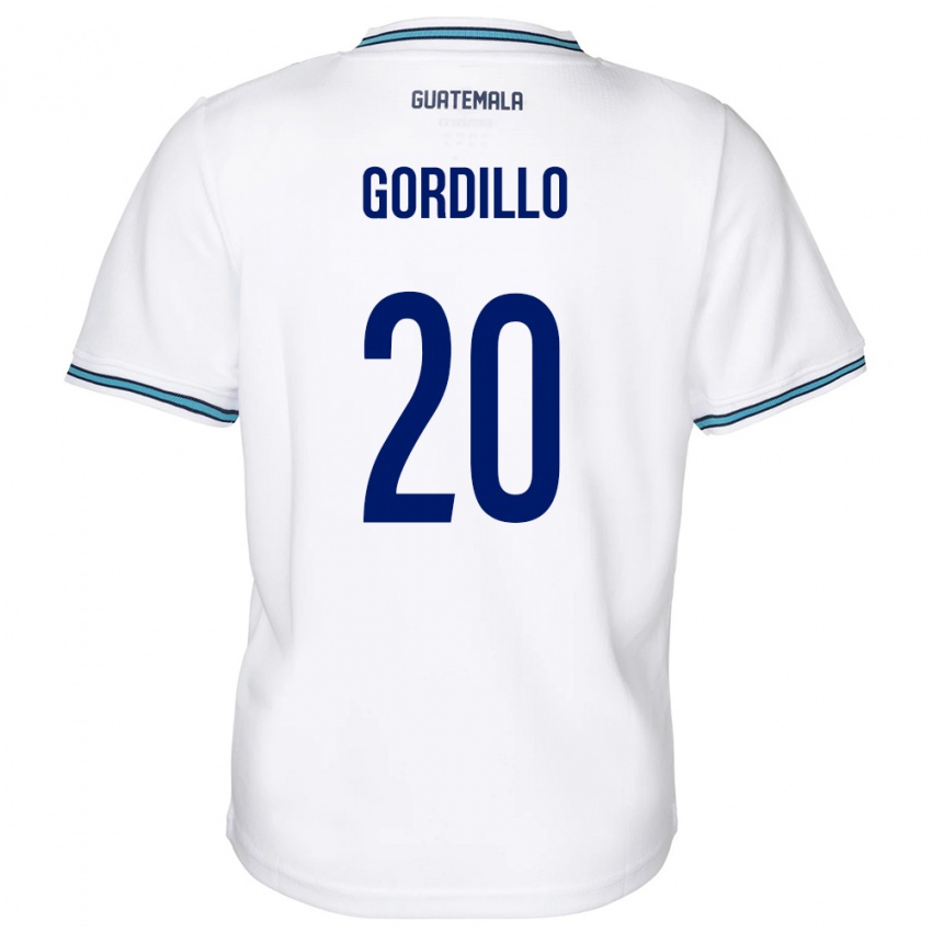 Kinder Guatemala Gerardo Gordillo #20 Weiß Heimtrikot Trikot 24-26 T-Shirt