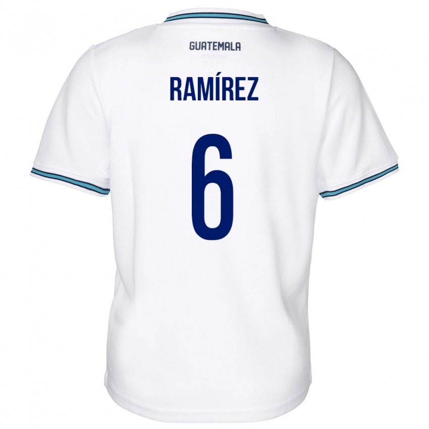 Kinder Guatemala Kevin Ramírez #6 Weiß Heimtrikot Trikot 24-26 T-Shirt