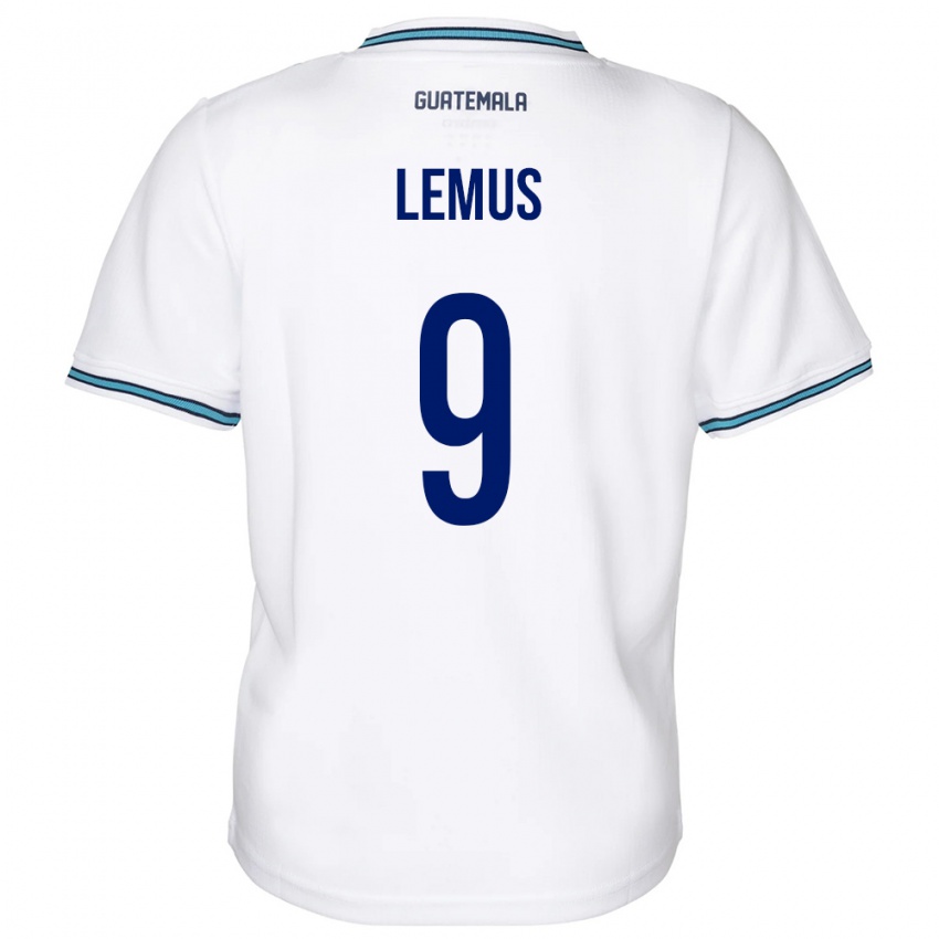 Kinder Guatemala Erick Lemus #9 Weiß Heimtrikot Trikot 24-26 T-Shirt