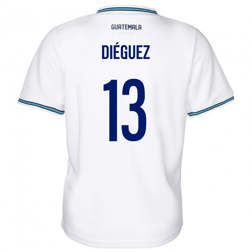 Kinder Guatemala Jonathan Diéguez #13 Weiß Heimtrikot Trikot 24-26 T-Shirt