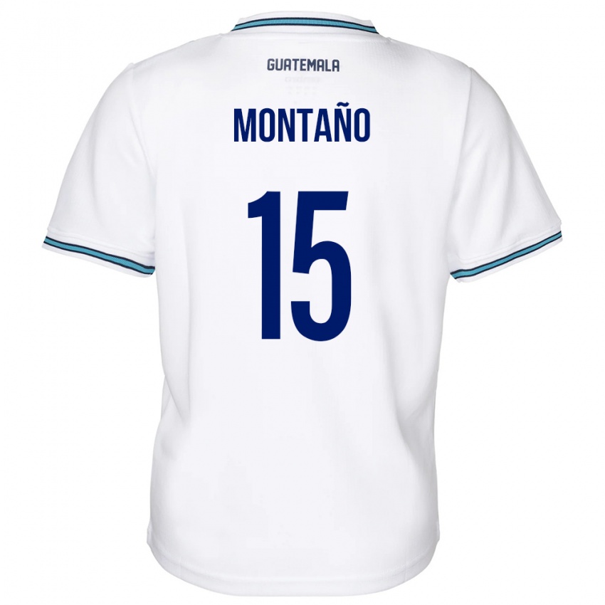 Kinder Guatemala Figo Montaño #15 Weiß Heimtrikot Trikot 24-26 T-Shirt