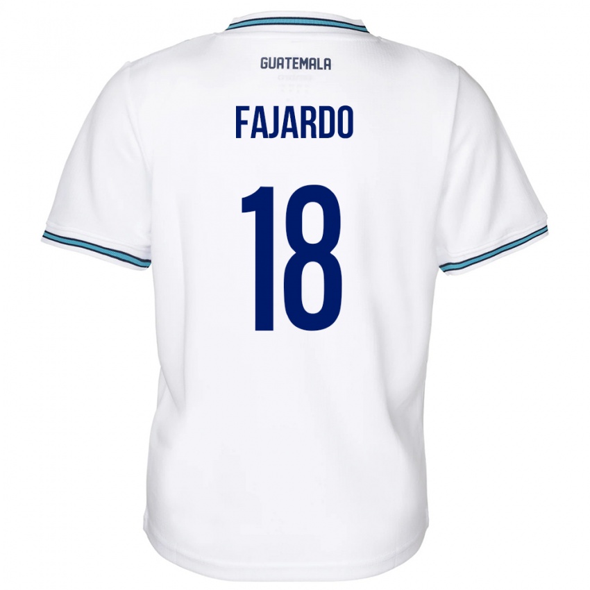 Kinder Guatemala William Fajardo #18 Weiß Heimtrikot Trikot 24-26 T-Shirt