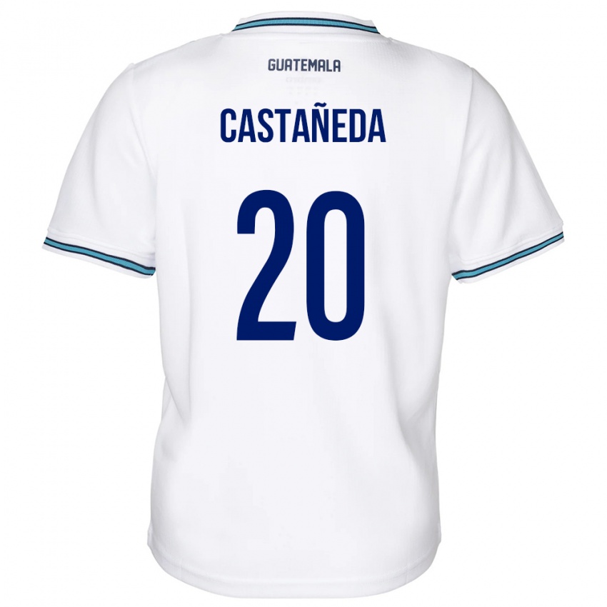 Kinder Guatemala Brayam Castañeda #20 Weiß Heimtrikot Trikot 24-26 T-Shirt