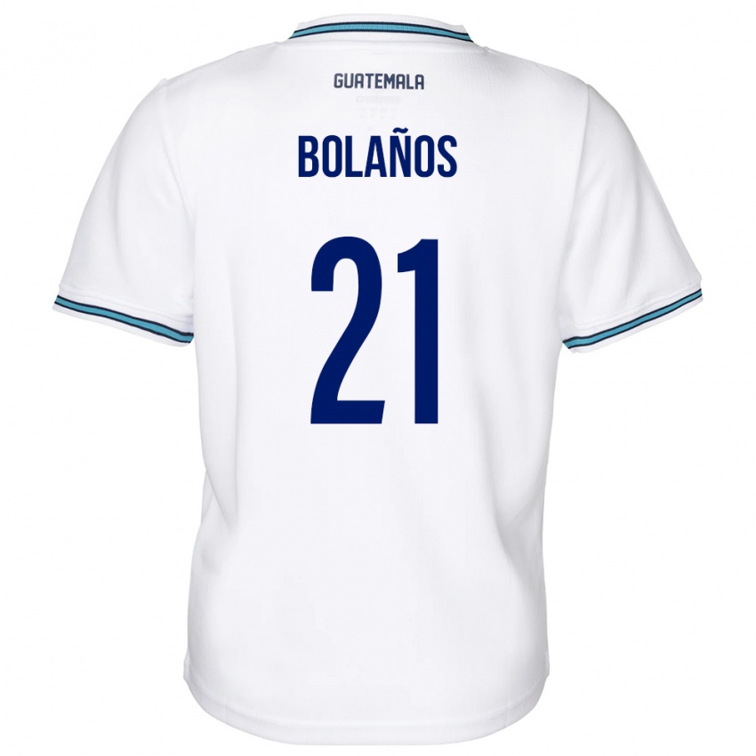 Kinder Guatemala Diego Bolaños #21 Weiß Heimtrikot Trikot 24-26 T-Shirt