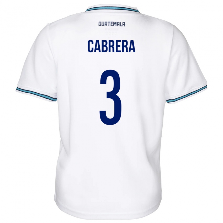 Kinder Guatemala Gabriel Cabrera #3 Weiß Heimtrikot Trikot 24-26 T-Shirt