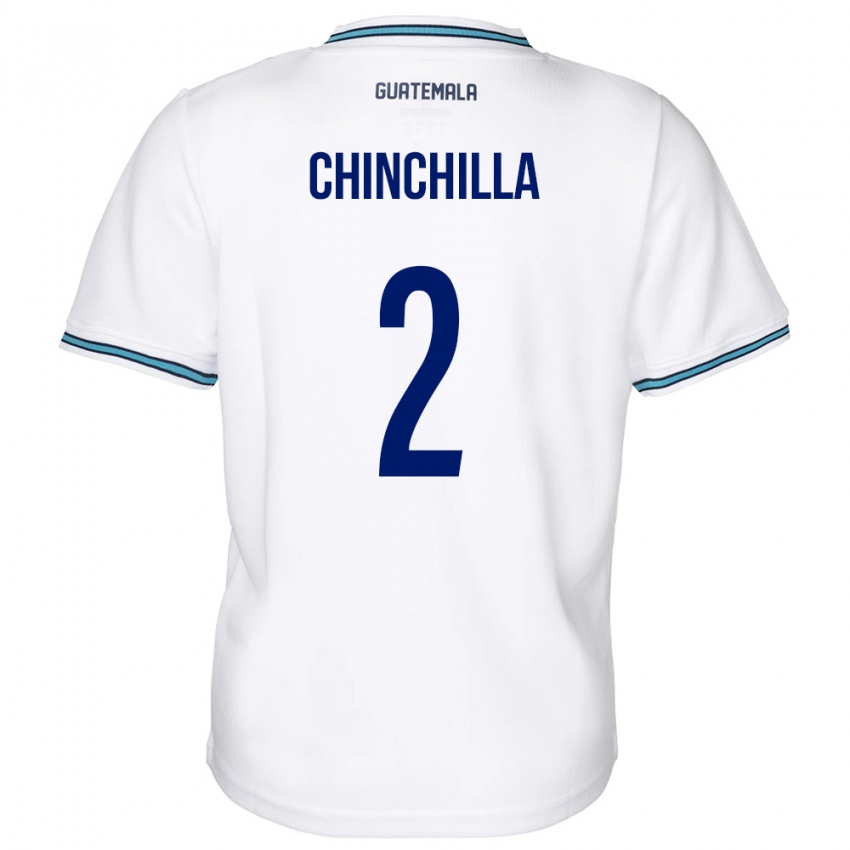 Kinder Guatemala Nicolás Chinchilla #2 Weiß Heimtrikot Trikot 24-26 T-Shirt