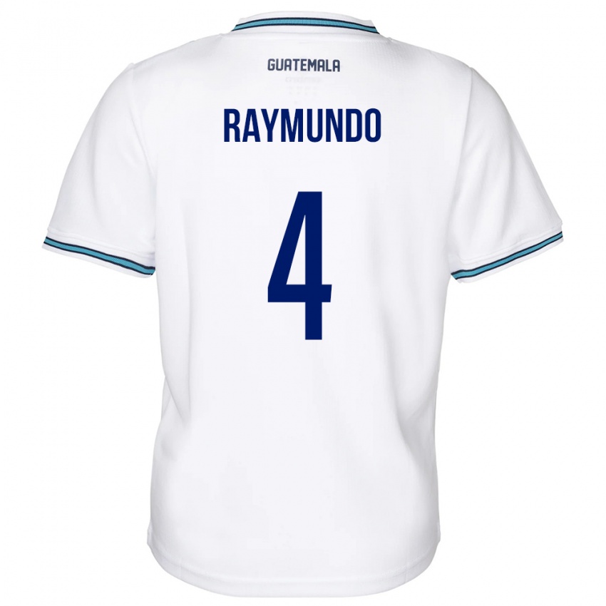 Kinder Guatemala Cristopher Raymundo #4 Weiß Heimtrikot Trikot 24-26 T-Shirt