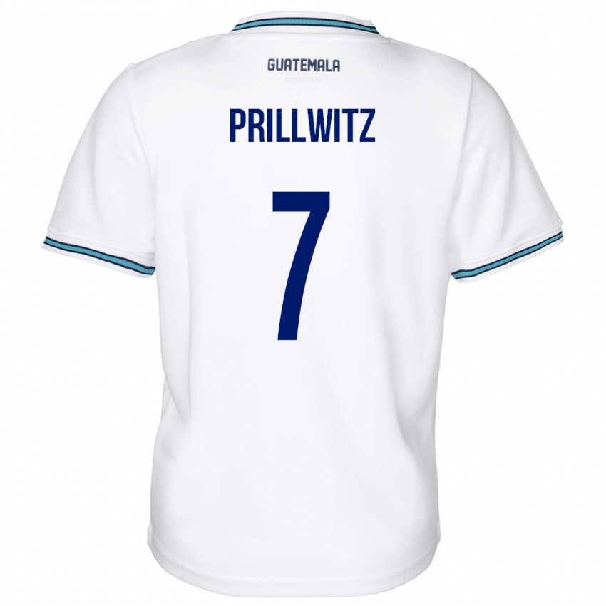 Kinder Guatemala Héctor Prillwitz #7 Weiß Heimtrikot Trikot 24-26 T-Shirt