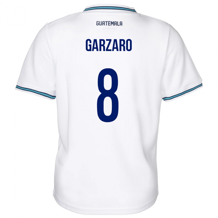 Kinder Guatemala Santiago Garzaro #8 Weiß Heimtrikot Trikot 24-26 T-Shirt