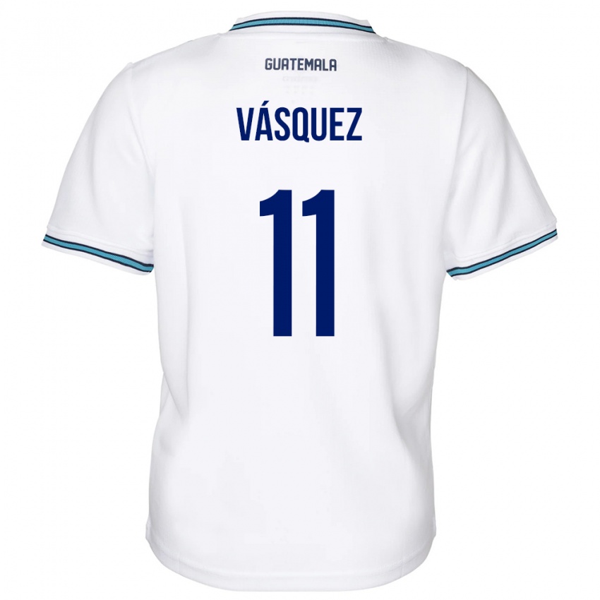 Kinder Guatemala Gabino Vásquez #11 Weiß Heimtrikot Trikot 24-26 T-Shirt