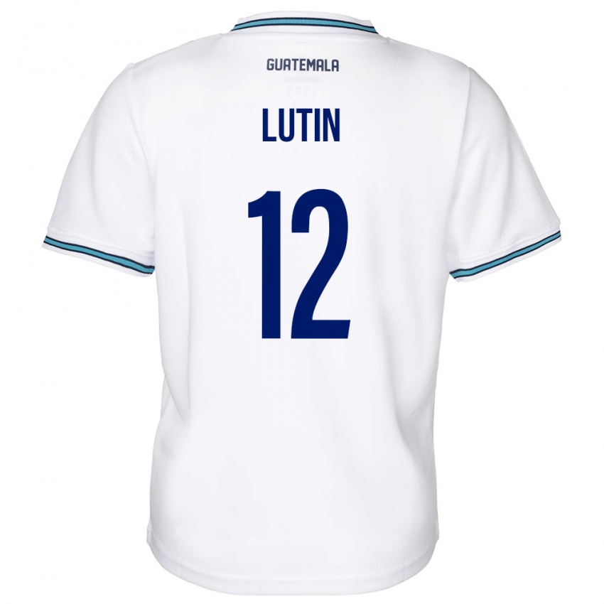 Kinder Guatemala John Lutin #12 Weiß Heimtrikot Trikot 24-26 T-Shirt