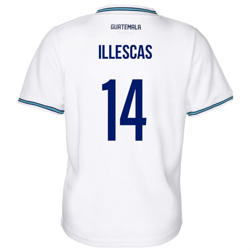 Kinder Guatemala Kevin Illescas #14 Weiß Heimtrikot Trikot 24-26 T-Shirt