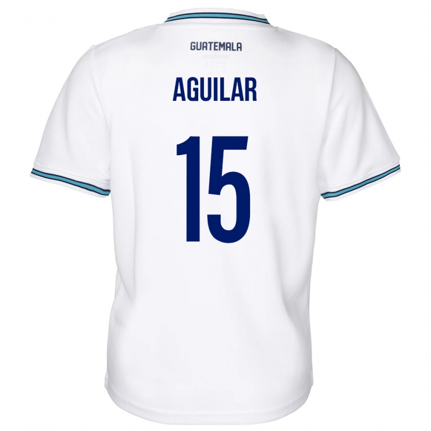Kinder Guatemala Carlos Aguilar #15 Weiß Heimtrikot Trikot 24-26 T-Shirt
