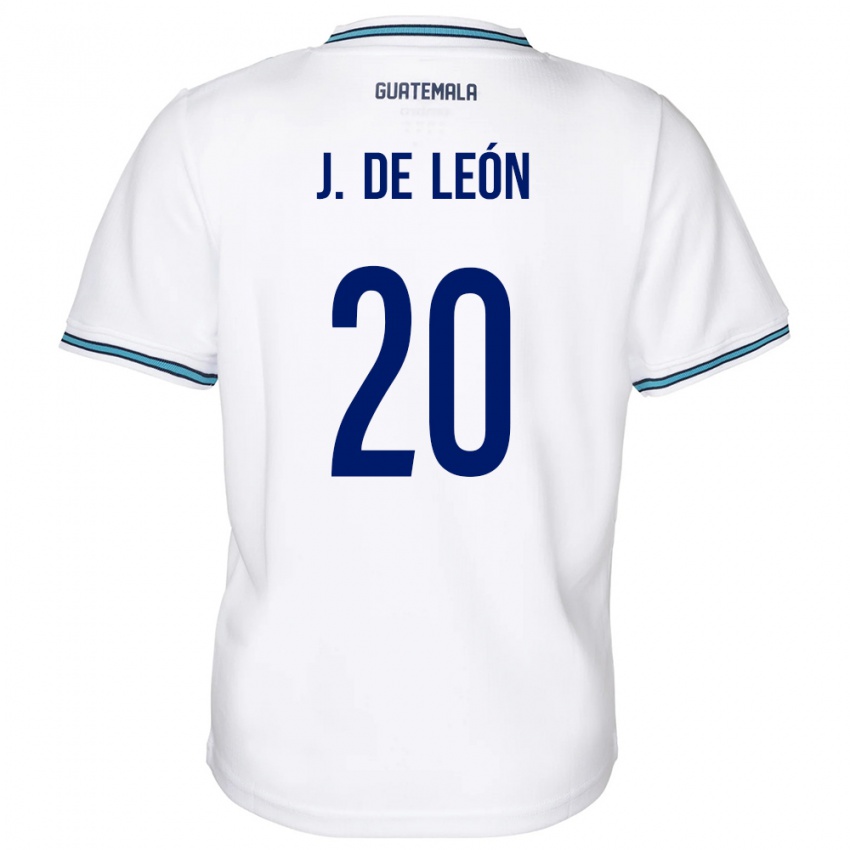 Kinder Guatemala Jorge De León #20 Weiß Heimtrikot Trikot 24-26 T-Shirt