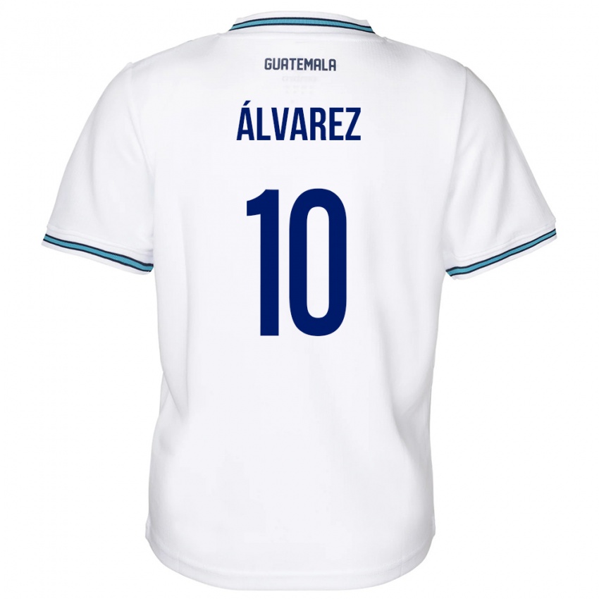 Kinder Guatemala Andrea Álvarez #10 Weiß Heimtrikot Trikot 24-26 T-Shirt