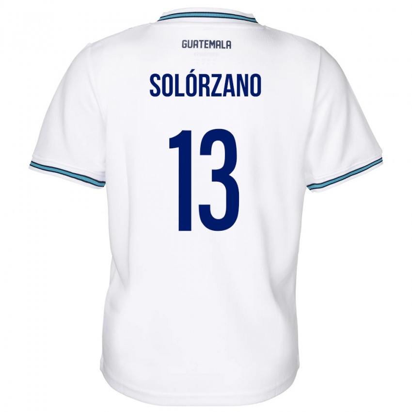 Kinder Guatemala Aisha Solórzano #13 Weiß Heimtrikot Trikot 24-26 T-Shirt