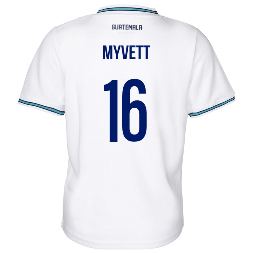 Kinder Guatemala Jemery Myvett #16 Weiß Heimtrikot Trikot 24-26 T-Shirt