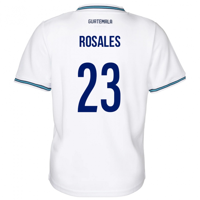 Kinder Guatemala Yareni Rosales #23 Weiß Heimtrikot Trikot 24-26 T-Shirt