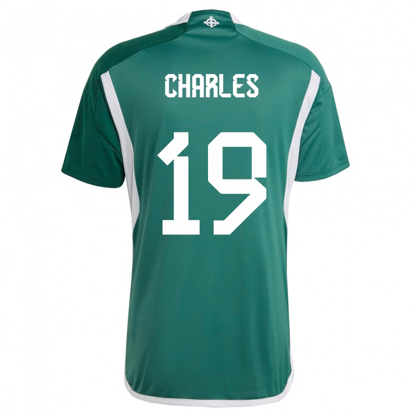 Kinder Nordirland Shea Charles #19 Grün Heimtrikot Trikot 24-26 T-Shirt