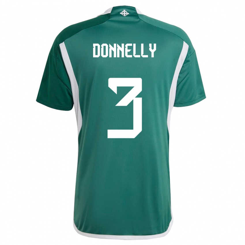 Kinder Nordirland Aaron Donnelly #3 Grün Heimtrikot Trikot 24-26 T-Shirt