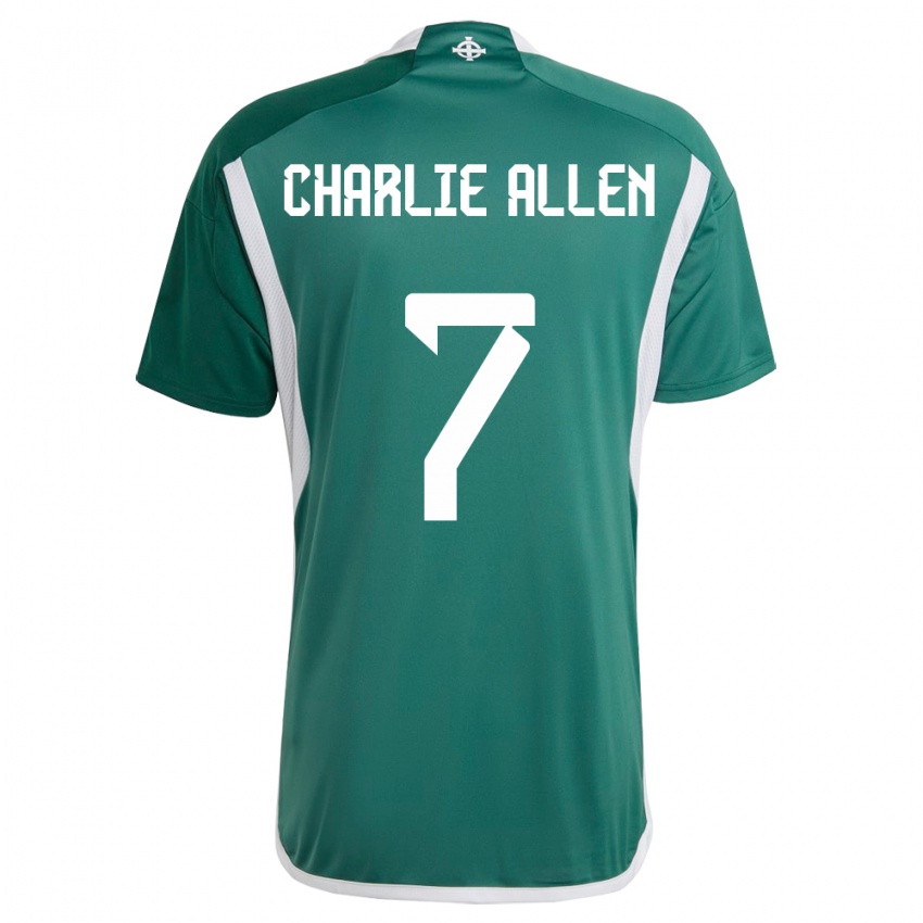 Kinder Nordirland Charlie Allen #7 Grün Heimtrikot Trikot 24-26 T-Shirt