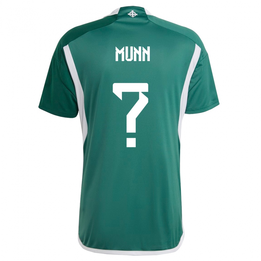 Kinder Nordirland Mason Munn #0 Grün Heimtrikot Trikot 24-26 T-Shirt