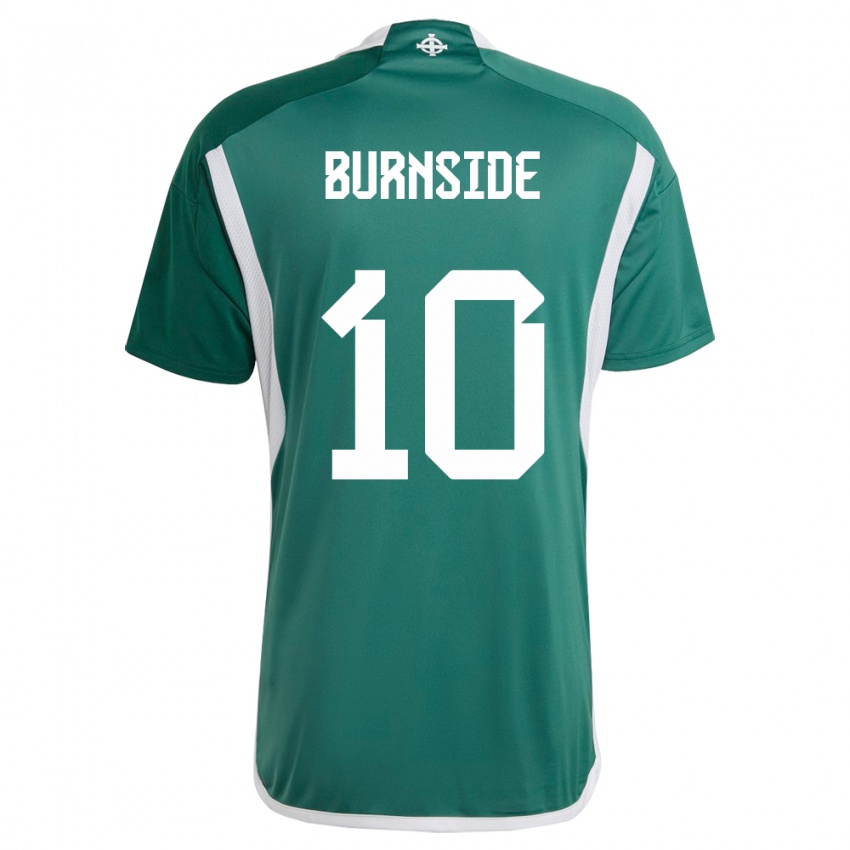 Kinder Nordirland Callum Burnside #10 Grün Heimtrikot Trikot 24-26 T-Shirt