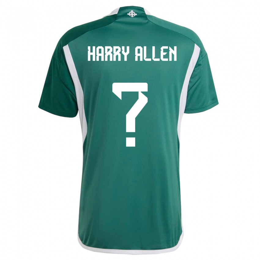 Kinder Nordirland Harry Allen #0 Grün Heimtrikot Trikot 24-26 T-Shirt