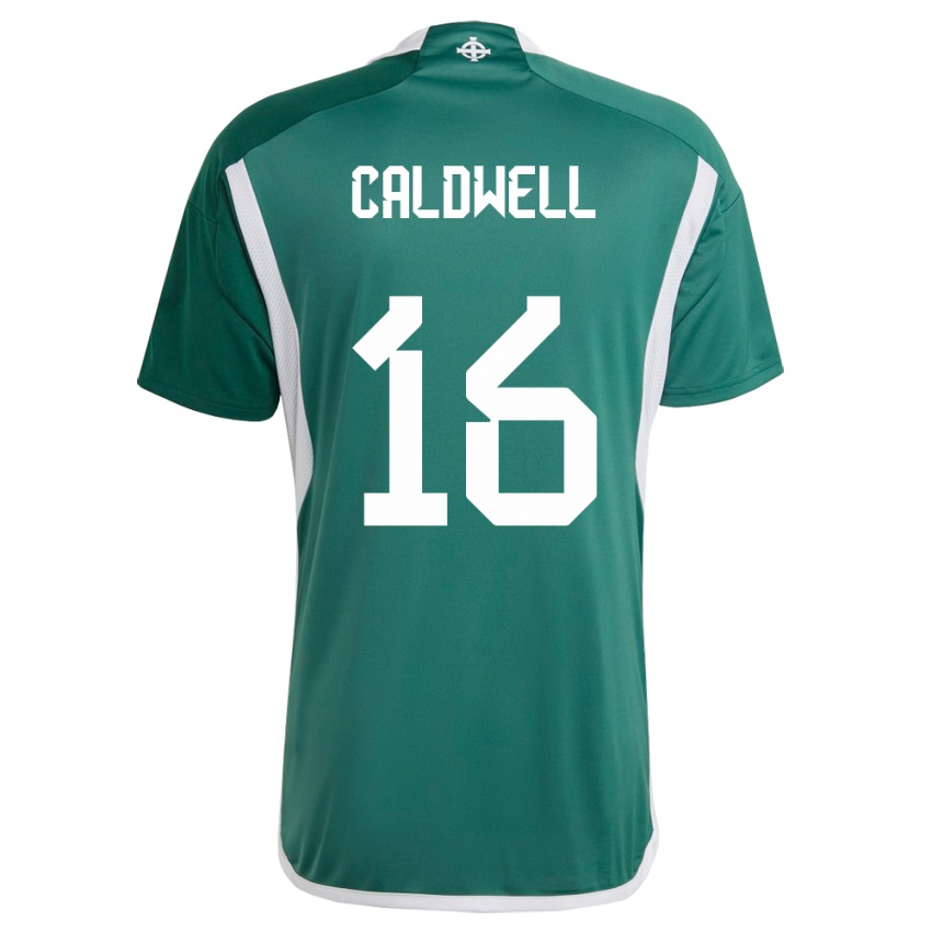 Kinder Nordirland Nadene Caldwell #16 Grün Heimtrikot Trikot 24-26 T-Shirt