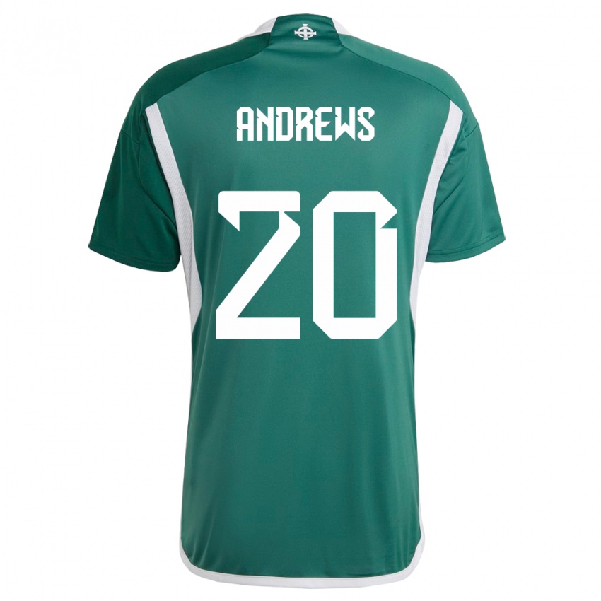 Kinder Nordirland Joely Andrews #20 Grün Heimtrikot Trikot 24-26 T-Shirt