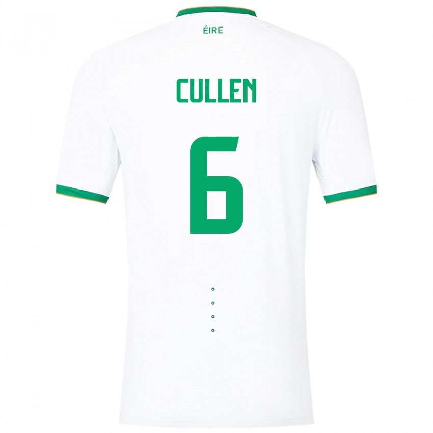 Kinder Irische Josh Cullen #6 Weiß Auswärtstrikot Trikot 24-26 T-Shirt