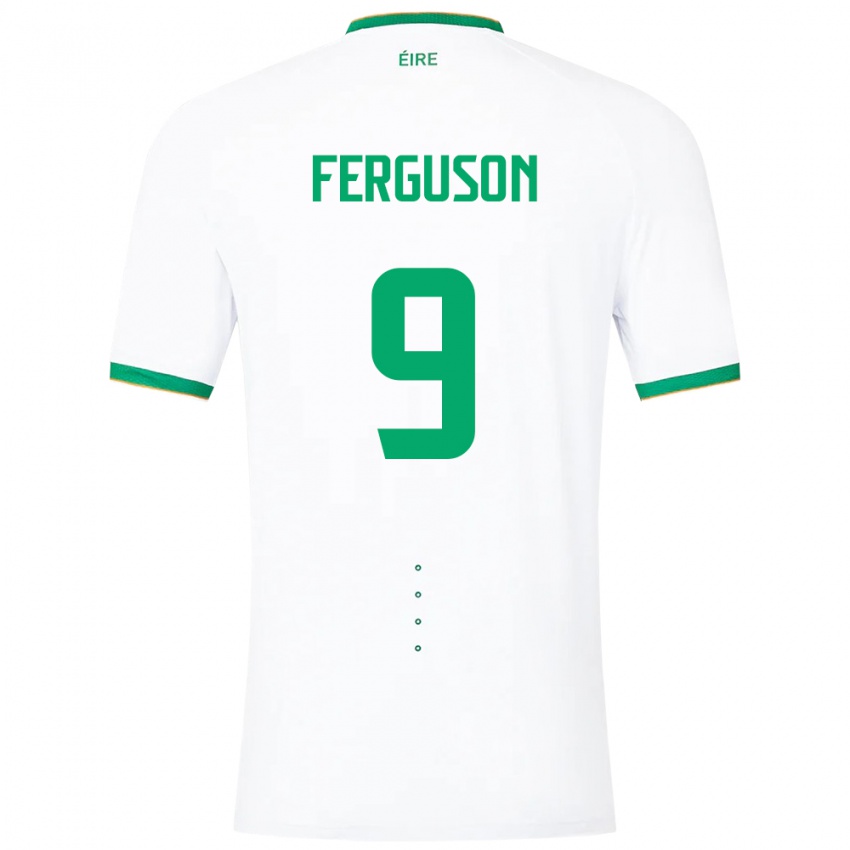 Kinder Irische Evan Ferguson #9 Weiß Auswärtstrikot Trikot 24-26 T-Shirt