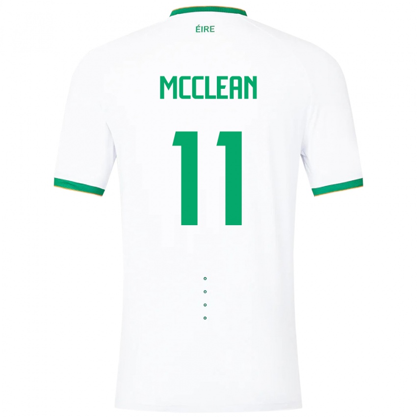 Kinder Irische James Mcclean #11 Weiß Auswärtstrikot Trikot 24-26 T-Shirt