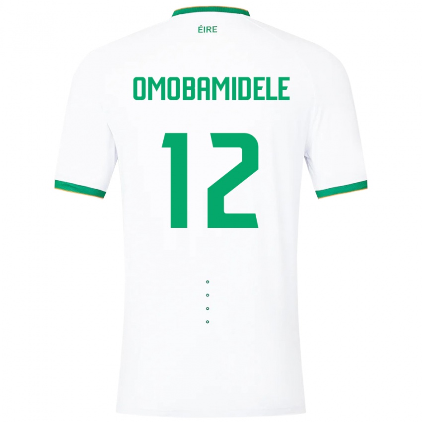 Kinder Irische Andrew Omobamidele #12 Weiß Auswärtstrikot Trikot 24-26 T-Shirt