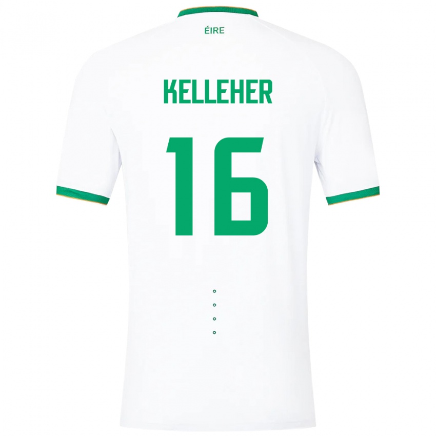 Kinder Irische Caoimhín Kelleher #16 Weiß Auswärtstrikot Trikot 24-26 T-Shirt