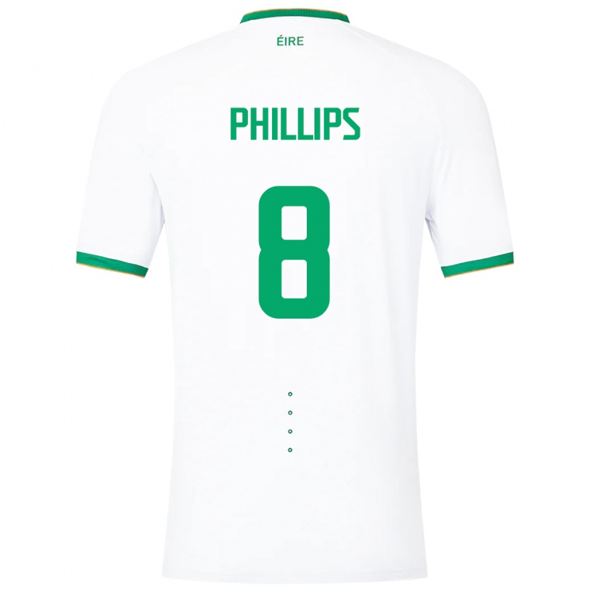 Kinder Irische Killian Phillips #8 Weiß Auswärtstrikot Trikot 24-26 T-Shirt