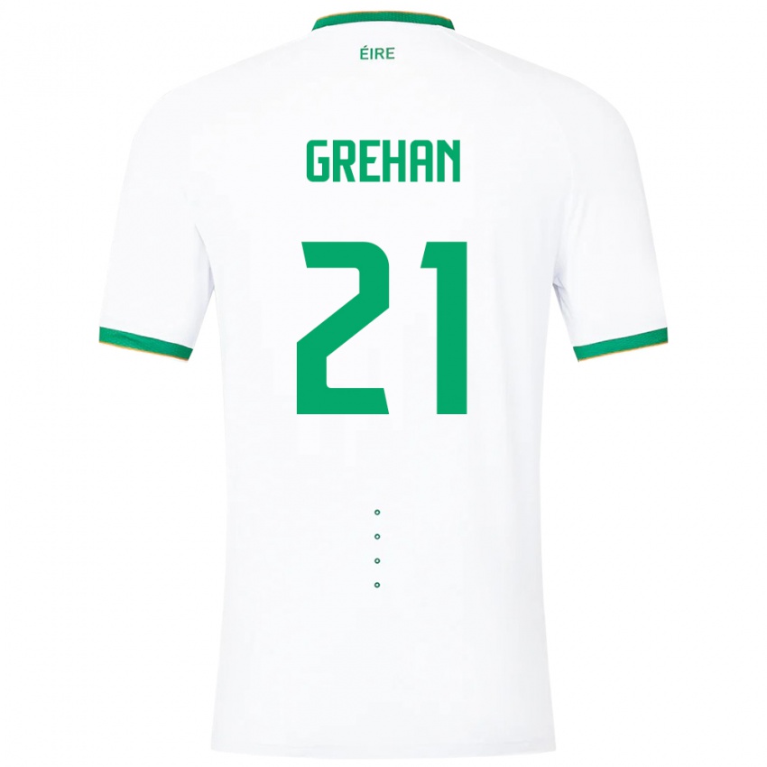 Kinder Irische Sean Grehan #21 Weiß Auswärtstrikot Trikot 24-26 T-Shirt