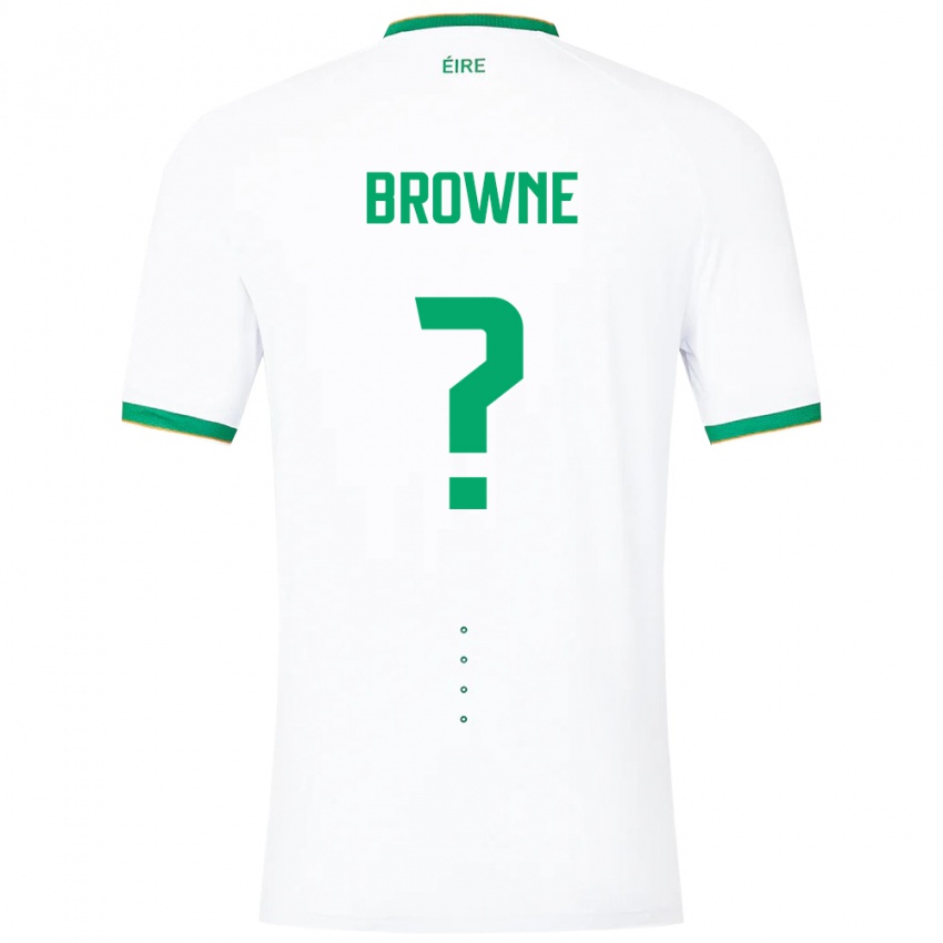 Kinder Irische Luke Browne #0 Weiß Auswärtstrikot Trikot 24-26 T-Shirt