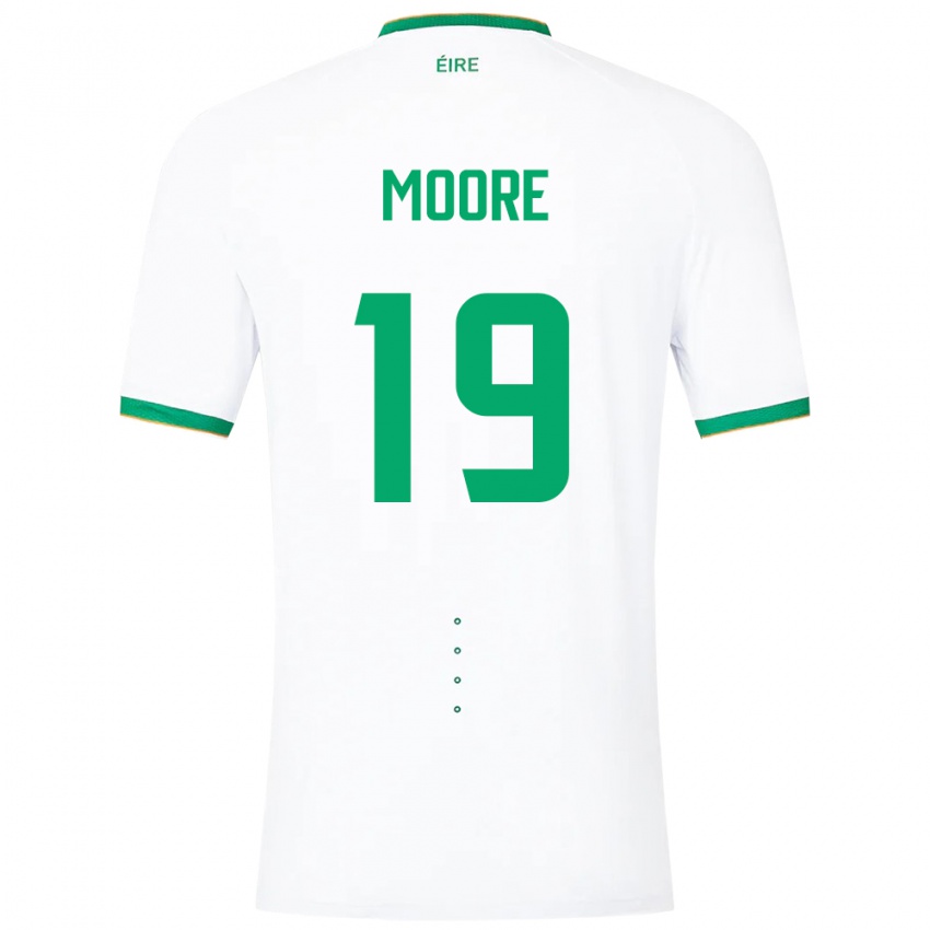 Kinder Irische Sean Moore #19 Weiß Auswärtstrikot Trikot 24-26 T-Shirt