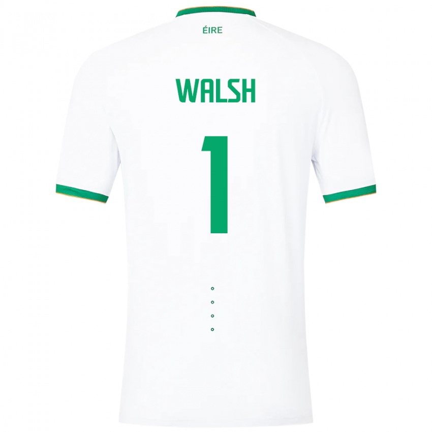 Kinder Irische Conor Walsh #1 Weiß Auswärtstrikot Trikot 24-26 T-Shirt