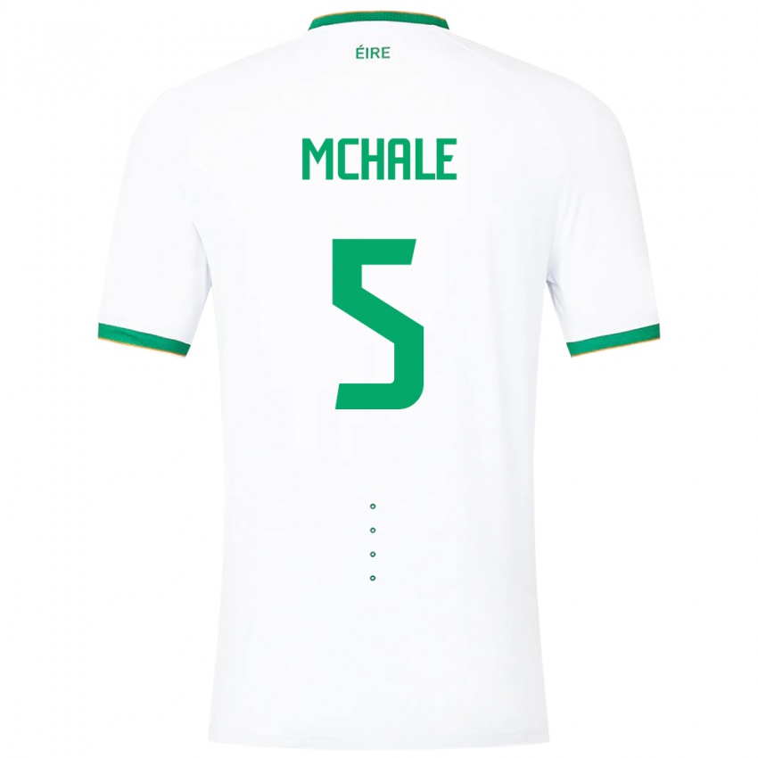 Kinder Irische Sean Mchale #5 Weiß Auswärtstrikot Trikot 24-26 T-Shirt