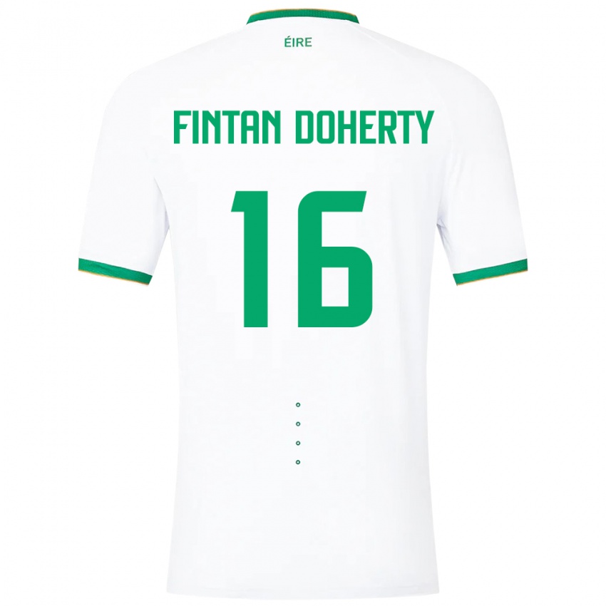 Kinder Irische Fintan Doherty #16 Weiß Auswärtstrikot Trikot 24-26 T-Shirt