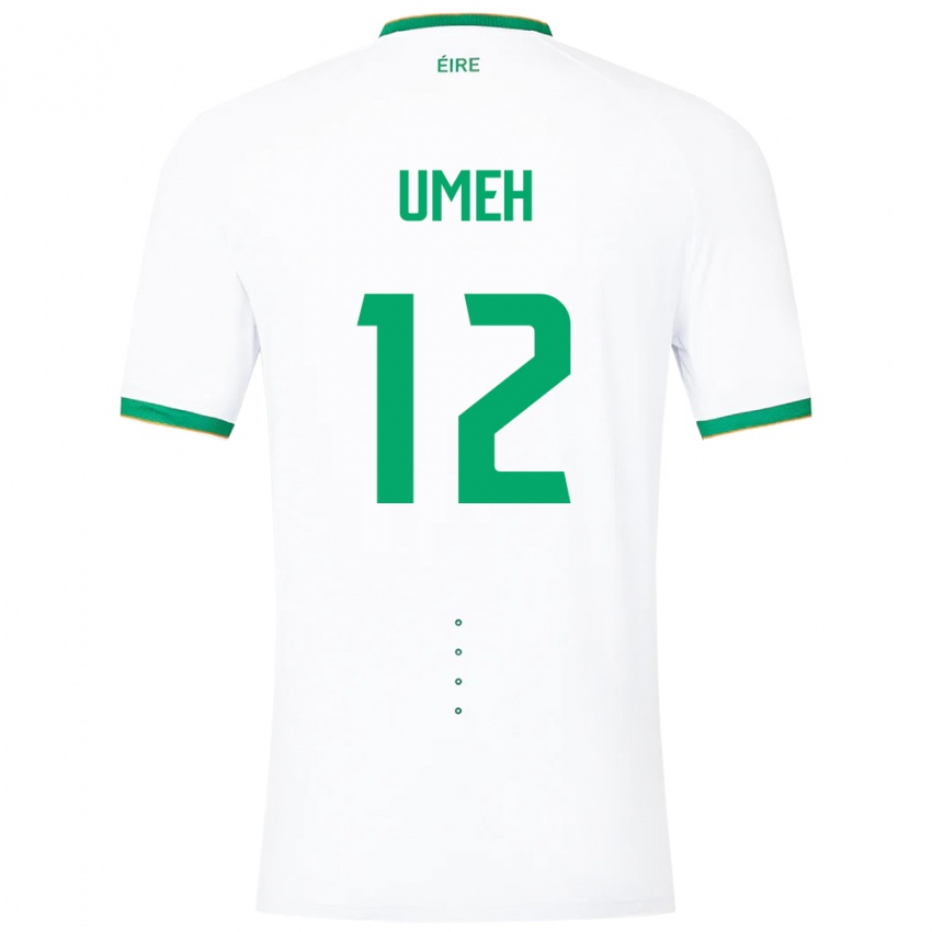 Kinder Irische Jaden Umeh #12 Weiß Auswärtstrikot Trikot 24-26 T-Shirt