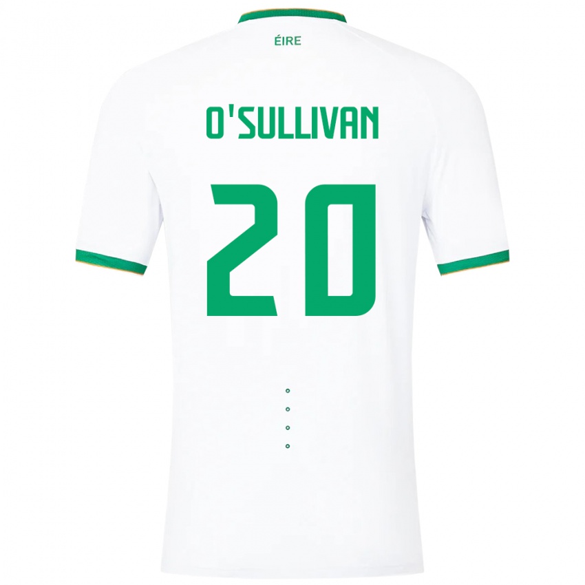 Kinder Irische Cathal O'sullivan #20 Weiß Auswärtstrikot Trikot 24-26 T-Shirt