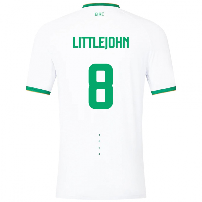 Kinder Irische Ruesha Littlejohn #8 Weiß Auswärtstrikot Trikot 24-26 T-Shirt