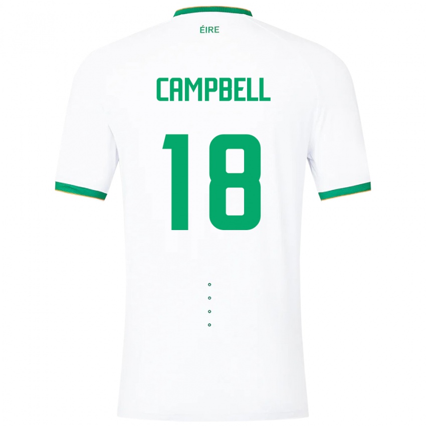 Kinder Irische Megan Campbell #18 Weiß Auswärtstrikot Trikot 24-26 T-Shirt