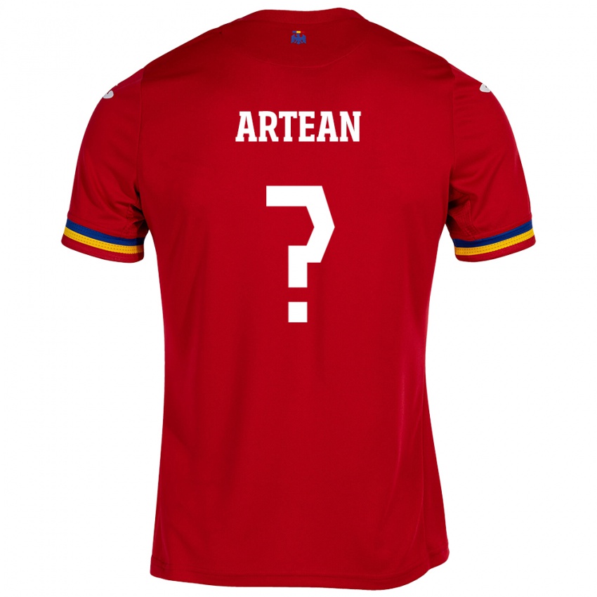 Kinder Rumänische Andrei Artean #0 Rot Auswärtstrikot Trikot 24-26 T-Shirt