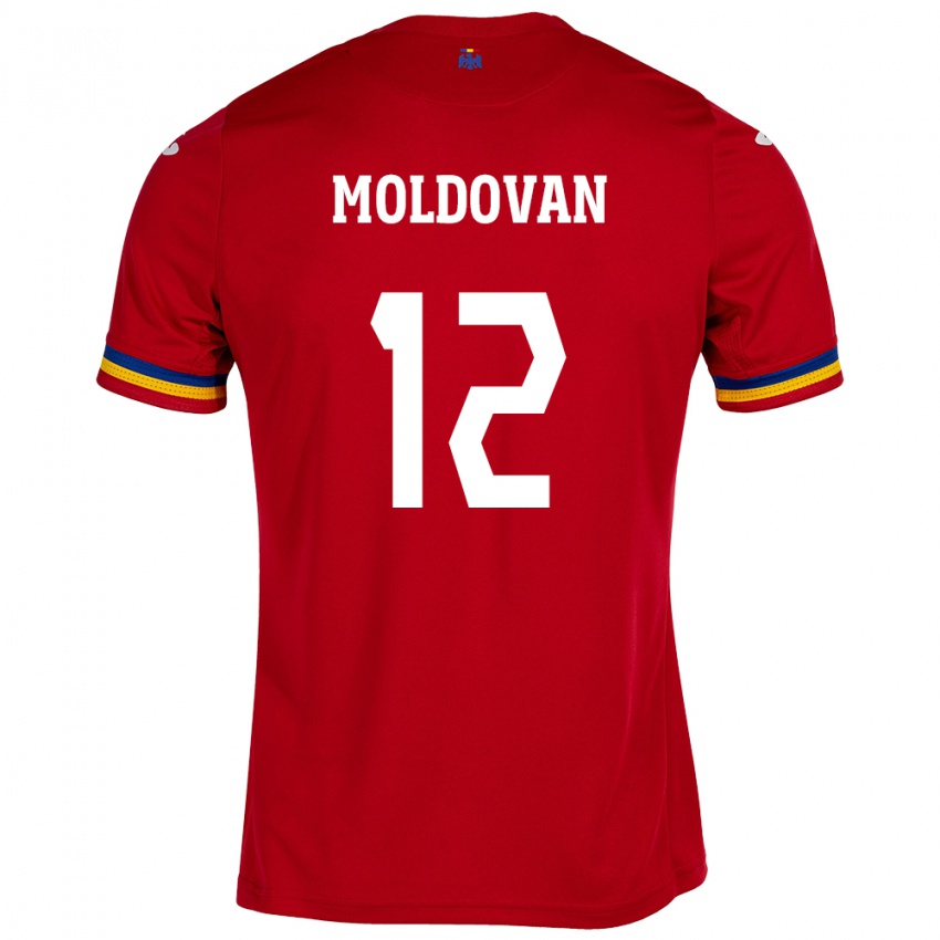 Kinder Rumänische Horaţiu Moldovan #12 Rot Auswärtstrikot Trikot 24-26 T-Shirt