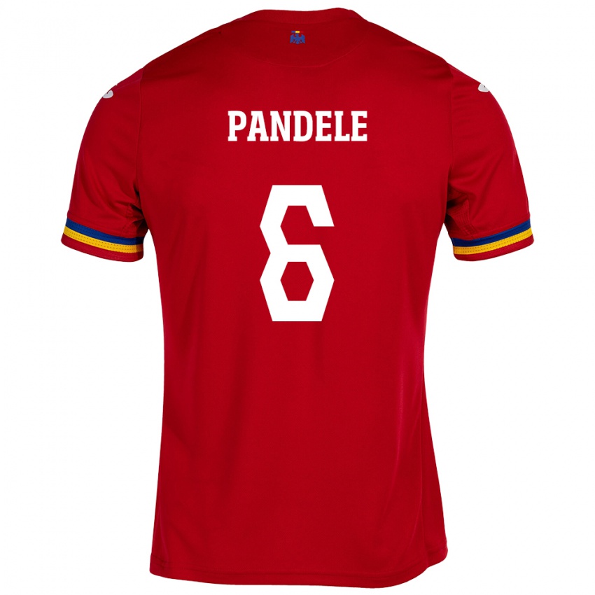 Kinder Rumänische Andrei Pandele #6 Rot Auswärtstrikot Trikot 24-26 T-Shirt